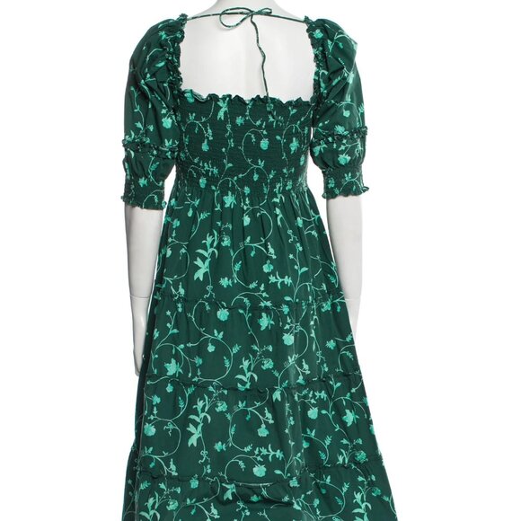 Hill House Home Nesli Nap Dress Emerald Floral (Size L) - Picture 3 of 8